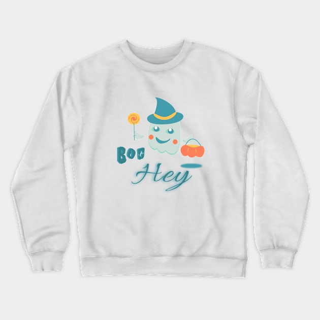 Spook Your Friends with Our Boo Ghost T-Shirt! Crewneck Sweatshirt by YoussefAchraf